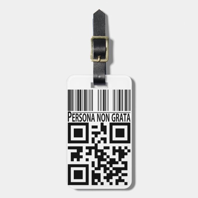 Persona non grata luggage tag (Front Vertical)