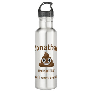 PersonaIized I Pooped Today Poo Emoji Drinking 710 Ml Water Bottle