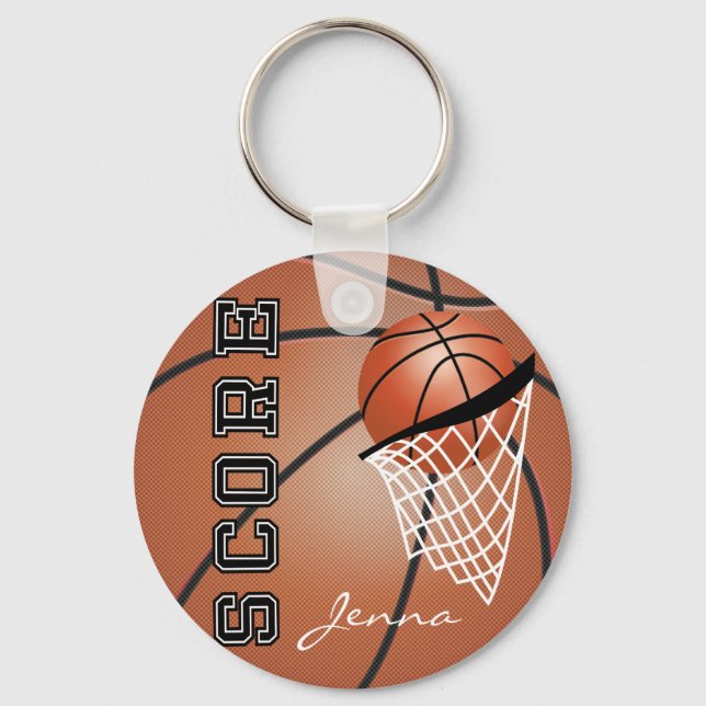 Personailize Basketball Key Ring (Front)