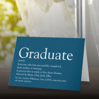 Personaized Graduate Definition Modern Blue 