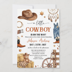 Personal A Little CowBoy Baby Shower  Invitation