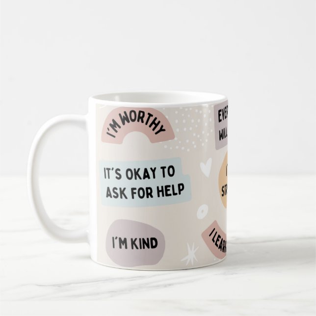 Personal Affirmation Mug: Mum Gift, Coffee Lovers  Mug (Left)