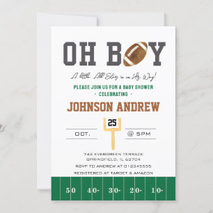 Personal American football Baby Shower Invitation