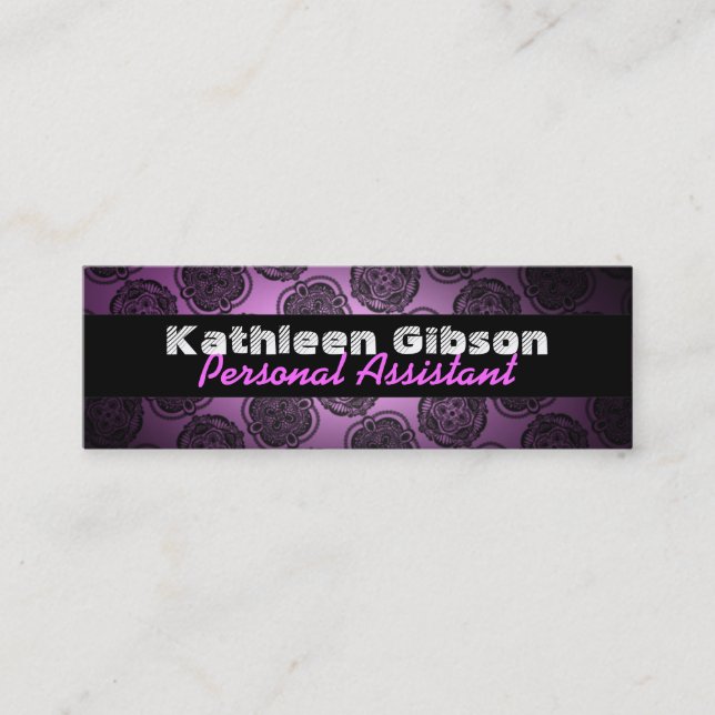 Personal Assistant Skinny Business Cards (Front)