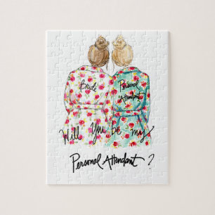 Personal Attndt? Puzzle Dk Bl Bun Bride Bl Bun