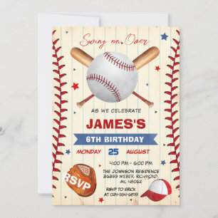 Personal Baseball Birthday Invitation with Photo