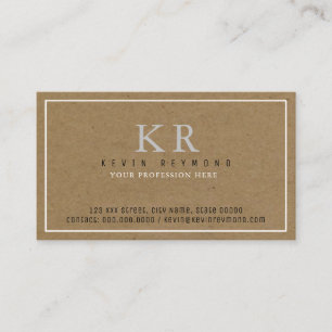 personal basic faux-kraft brown presentation business card