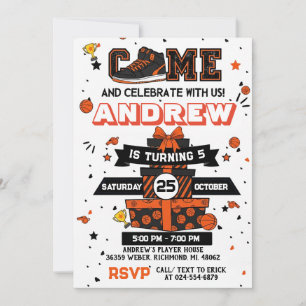 Personal Basketball Birthday Invitation Party