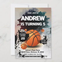 Personal Basketball Birthday Invitation Sport