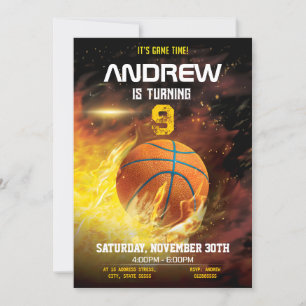 Personal Basketball Printable Birthday Invitation