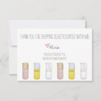 Personal Beautycounter Hand-drawn Thank You Card