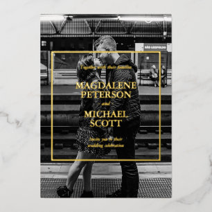 Personal Black & White Photo Gold Frame