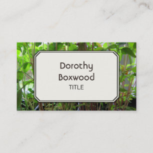 Personal Botanical Plants Seedlings Customisable Business Card