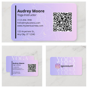 Personal Brand Yoga Instructor Business Card