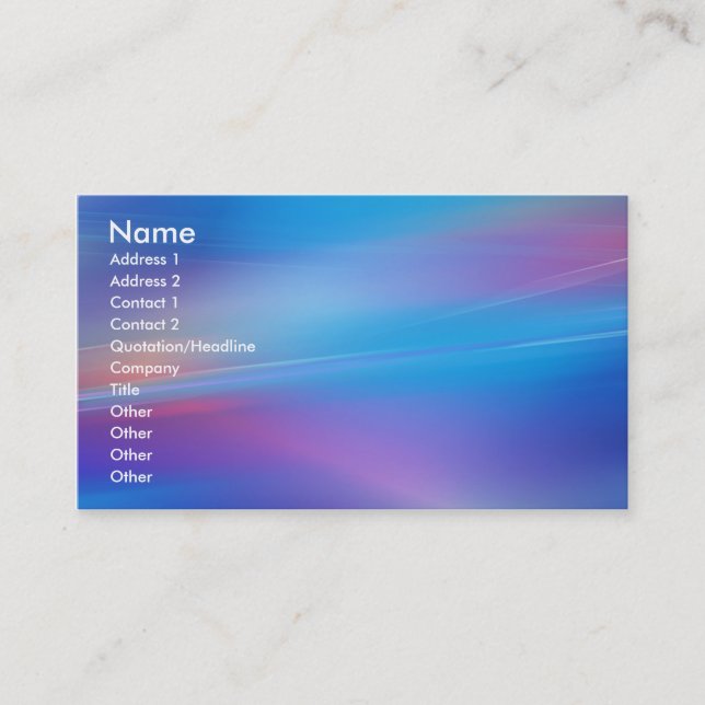 Personal Business Card (Front)