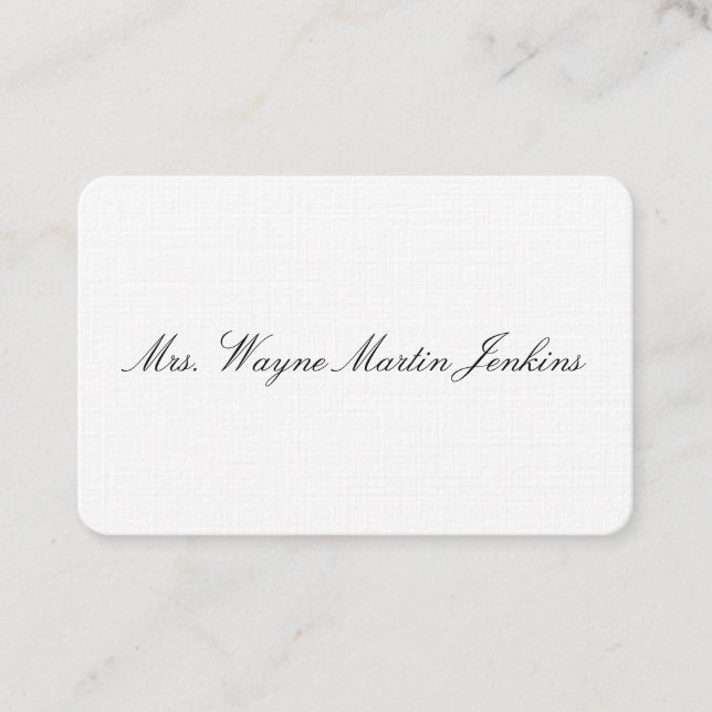 Personal Business Card (Front)