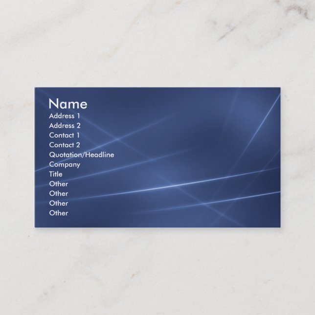 Personal Business Card (Front)