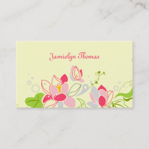 Personal Business Card - Floral Template