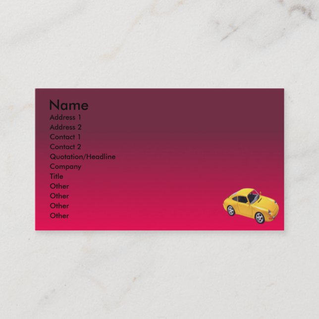 PERSONAL BUSINESS CARDS (Front)