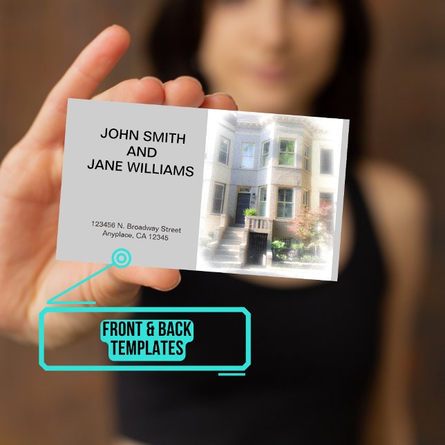 Personal Calling Card: Couples w Home Photo Business Card (A Personal Calling Card is an easy way of sharing your personal contact information.)