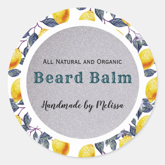 Personal Care Botanical Beard Balm Product Sticker (Front)