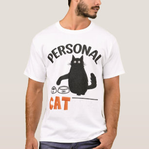 Personal Cat Servant Embroidered T-Shirt   Funny C