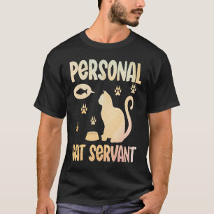 Personal Cat Servant Watercolor Cute Animal T-Shirt