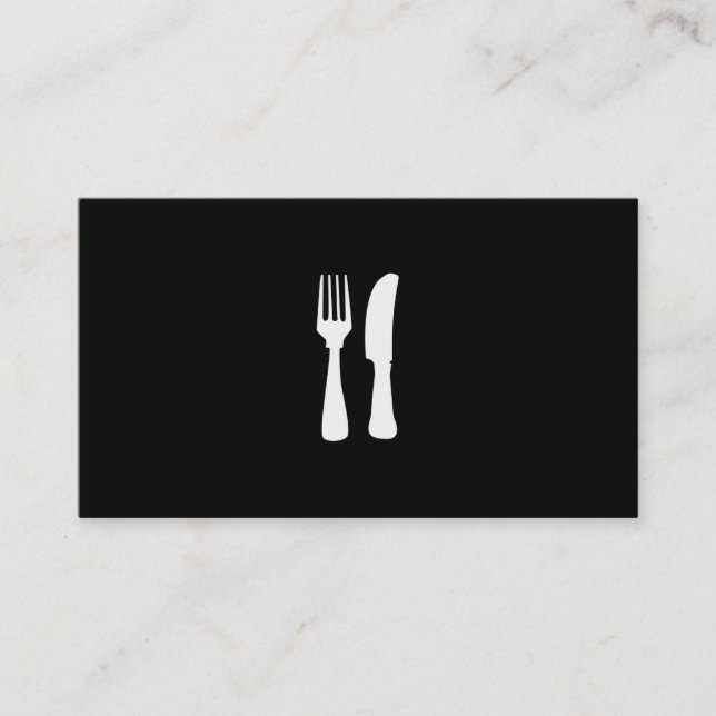 Personal Chef BW Business Card (Front)