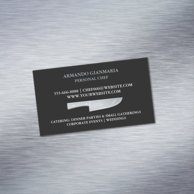 Personal Chef Catering Magnetic Business Card (In Situ)