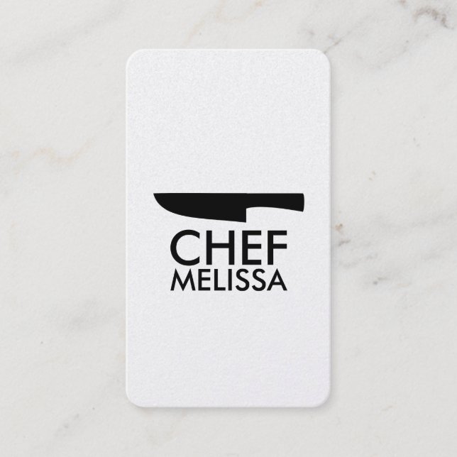 personal chef catering minimalist chic luxury gold business card (Front)