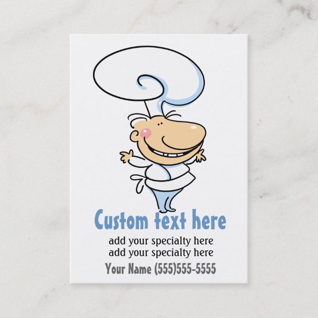 Personal chef/catering promotional card (Front)