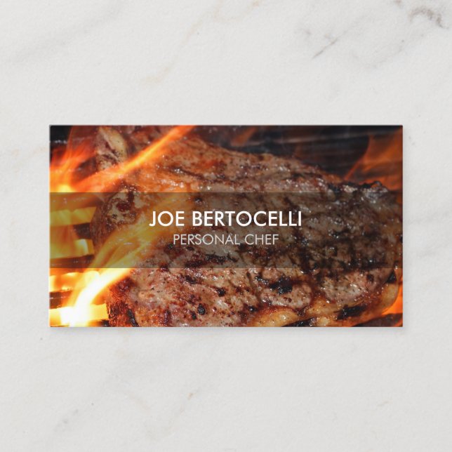 Personal Chef Food Service Business Card (Front)