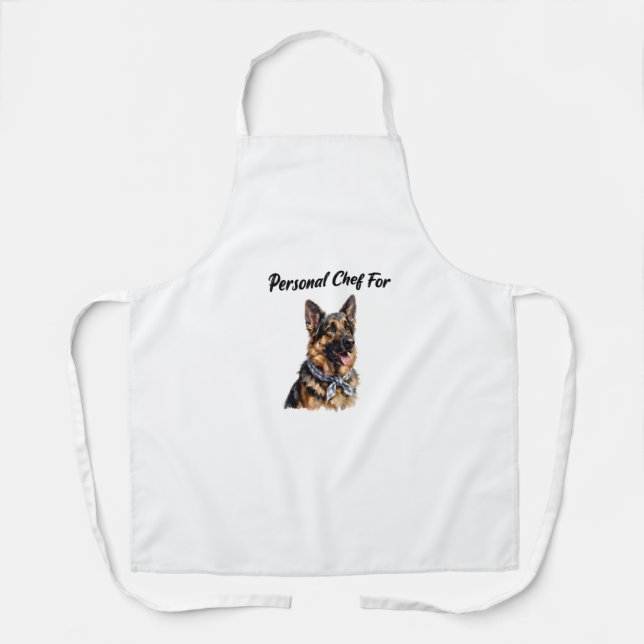 Personal Chef German Shepherd Personalised Apron (Front)