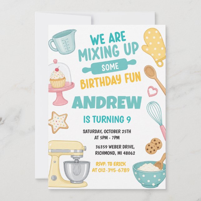 Personal Chef Kids Cooking Party Invitation (Front)