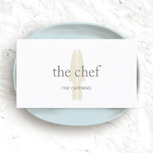 Personal Chef Knife Logo Culinary Catering Business Card