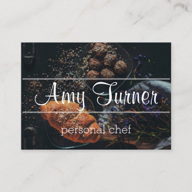 personal chef modern elegant business card (Front)
