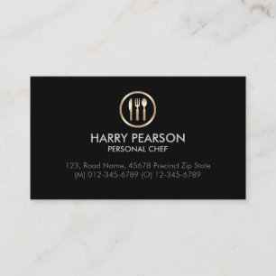 Personal Chef Restaurant Catering Business Card