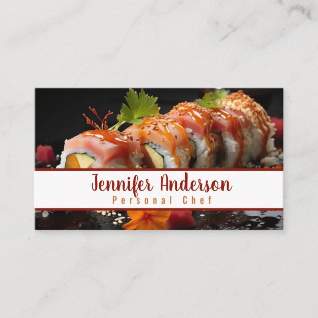 Personal Chef Sous Chef Restaurant Business Card (Front)