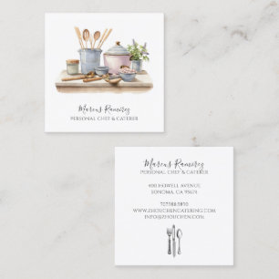Personal Chef Square Business Card