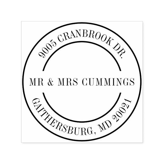 Personal Couple Elegant Return Address Self-inking Stamp (Design)