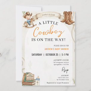 Personal Cowboy Baby Shower Invitation