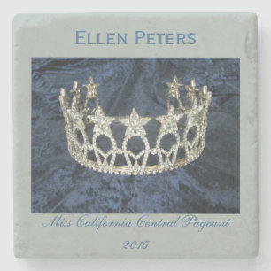 Personal Crown Award Marble Stone Coaster