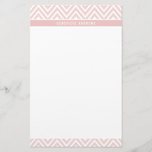 PERSONAL CUSTOM chevron patterned cute baby pink Stationery