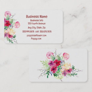 Personal Custom Country Floral   Business Card