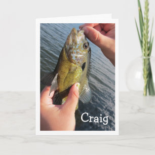 Personal Custom Name Fishing Humour Birthday Card