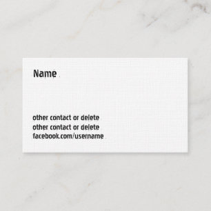 Personal Customisable - Facebook Business Card