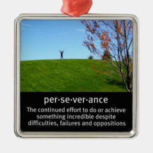 Personal Determination and Perseverance Metal Tree Decoration