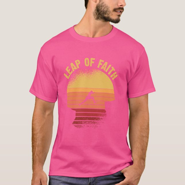 personal development Mindset retro Leap of Faith T-Shirt (Front)