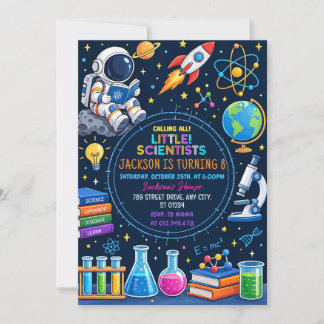 Personal Digital Science Birthday Invitation