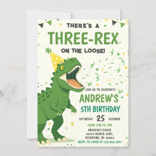 Personal Dinosaur Birthday for boy Invitation
